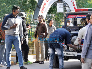 on the sets of the movie Raat Akeli Hai