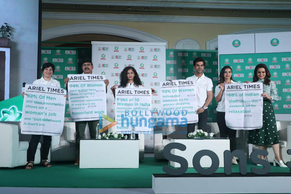 rajkummar rao patralekhaa and tisca chopra snapped at ariel sons share the load event 3