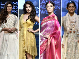 Rhea Chakraborty, Divya Khosla Kumar, Kriti Kharbanda and others walk the ramp at Lakme Fashion Week Summer/ Resort 2019 – Day 3
