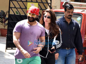 Saif Ali Khan and Kareena Kapoor Khan spotted at the gym in Bandra