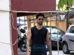 Shahid Kapoor spotted outside the gym in Bandra