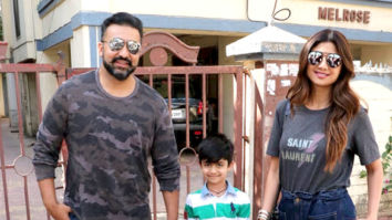 Shilpa Shetty snapped with family at Farmers’ Cafe