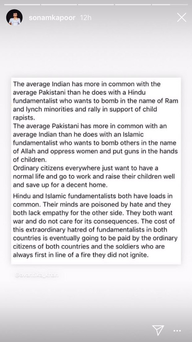 Sonam Kapoor faces backlash for plagiarising Humans Of Hindutva propaganda