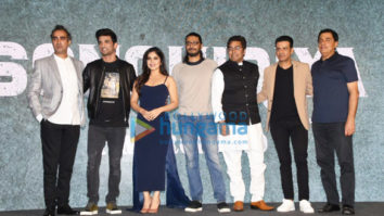 Sushant Singh Rajput, Bhumi Pednekar, Ronnie Screwvala and Manoj Bajpayee attend the press meet of the film ‘Sonchiriya’