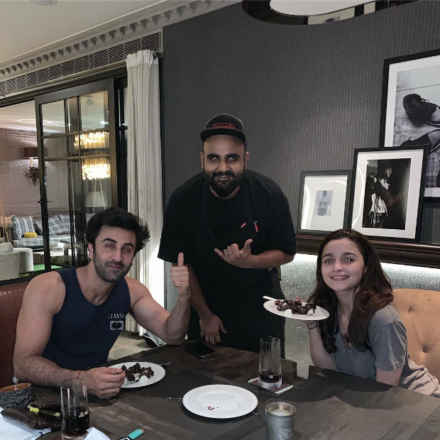 Ever since Ranbir Kapoor and Alia Bhatt started filming Ayan Mukerji’s Brahmastra, the rumors about their alleged relationship have been the talk of the town. It has been a year since they began dating while not publicly accepting it yet. But, their date nights, appearances and holidays are proof that they are enjoying their time together. While the world was celebrating Valentine's Day with their loved ones, Alia and Ranbir chose to enjoy an intimate dinner. Ranbir Kapoor accompanied Alia Bhatt for Gully Boy screening February 13. Instead of going out, the couple decided to enjoy a three-course meal during their dinner date on Valentine's Day. A well-known chef, Harsh Dixit, prepared the meal for them and shared a picture with Ranbir and Alia as they enjoyed the dessert. The two of them kept it casual instead of opting for fancy party wear. Harsh wrote, "Happy Valentine’s Day ❤️ All smiles post a #NotSoNasty 3 course valentines dinner. The menu tonight included a bunch of aphrodisiacs like red chillies, avocado, cinnamon, garlic, asparagus, truffle, salmon, chocolate, cherries, vanilla and lots of ❤️ Obviously #ZeroSugar coz #Diet." On the work front, Alia Bhatt is seen in Zoya Akhtar’s Gully Boy starring alongside Ranveer Singh. The film is set for Valentine’s Day 2019 release. She will resume shooting for Ayan Mukerji’s Brahmastra soon which stars Ranbir Kapoor. The film is set for Christmas 2019 release.