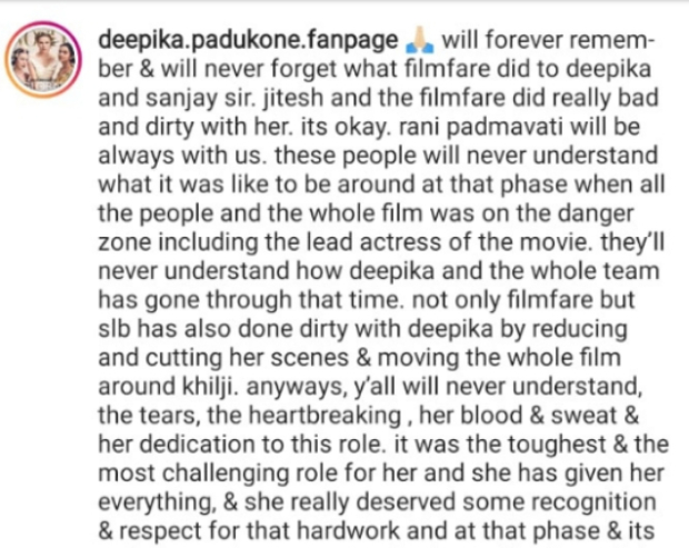 After fans express disappointment, Deepika Padukone SPEAKS UP on losing Filmfare Best Actress Award to Alia Bhatt