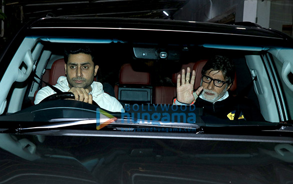 amitabh bachchan abhishek bachchan and shweta bachchan spotted at sunny super sound in juhu 3