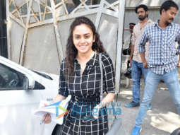 Amruta Khanvilkar and Anjini Dhawan spotted at Mukesh Chhabra’s office in Juhu