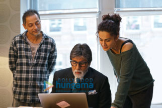 on the sets of the movie Badla