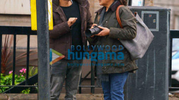 on the sets of the movie Badla