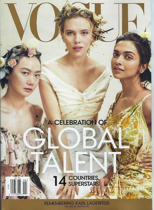 Deepika Padukone stuns as a boho girl in her first Vogue international cover with Avengers - Endgame star Scarlett Johansson and South Korean actress Doona Bae