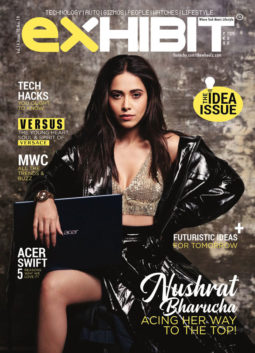 Nushrat Bharucha on the cover of Exhibit, Mar 2019