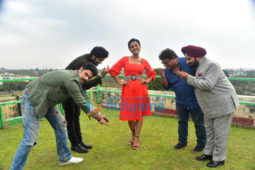 on the sets of the movie Milan Talkies