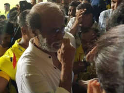 Rajinikanth comes to support Chennai Super Kings at IPL 2019 and fans go crazy to see their Thalaiva at the stadium