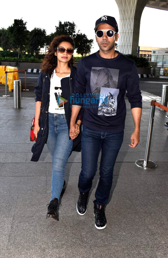 rajkummar rao patralekha and shefali zariwala snapped at the airport 3