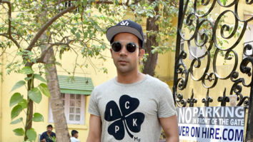 Rajkummar Rao and Amyra Dastur spotted during an ad shoot in Bandra