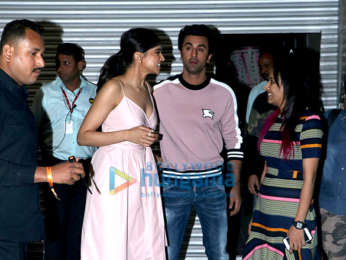 Ranbir Kapoor and Deepika Padukone snapped a post show at NSCI, Worli