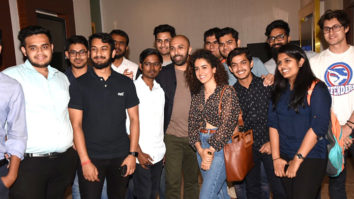 Sanya Malhotra snapped with students at the special screening of her film ‘Photograph’