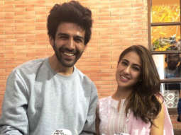 Sara Ali Khan and Kartik Aaryan celebrate their Filmfare Awards and Zee Cine Awards win on Imtiaz Ali’s film set