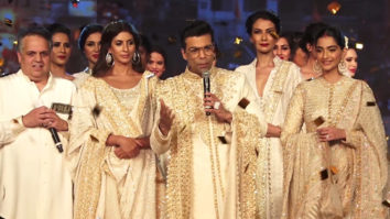 Sonam Kapoor Ahuja, Karan Johar & Shweta Bachchan on ramp for Abu Jani Sandeep Khosla show