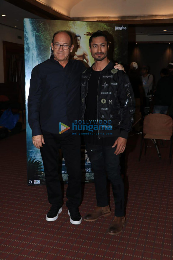Vidyut Jammwal and Hollywood Director Chuck Russell snapped at Raheja Classique Club, Andheri West while promoting Junglee