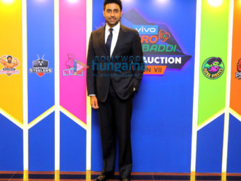 Abhishek Bachchan attend the VIVO Pro Kabaddi Auctions Season VII