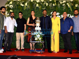 Ajay Devgn, Rakul Preet Singh and Tabu grace the trailer launch of De De Pyaar De