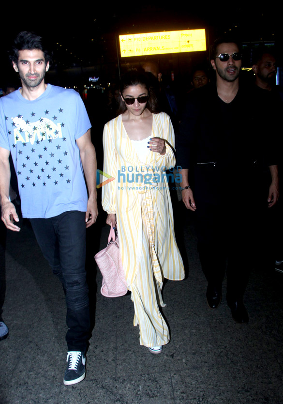 alia bhatt varun dhawan aditya roy kapur and others snapped at the airport 1