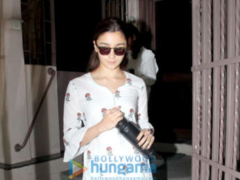 Alia Bhatt spotted at a dubbing studio in Bandra