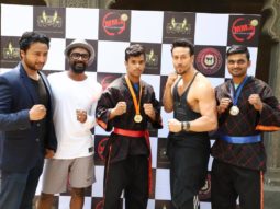Felicitation of IKBA winner fighters in 1st World Muay Thai festival 2019 with Tiger Shroff