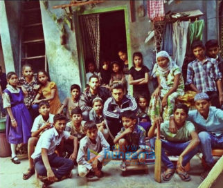 on the sets of the movie Gully Boy