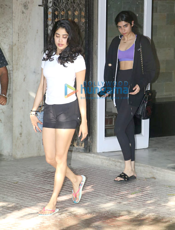 janhvi kappr and khushi kapoor spotted at the gym 2
