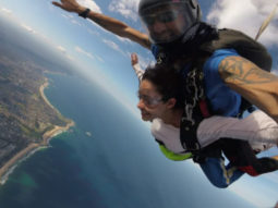 Nushrat Bharucha has the time of her life as she experiences skydiving in Australia