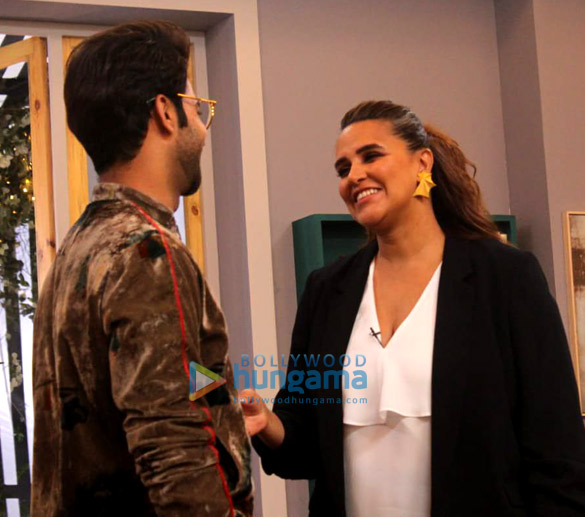 rajkummar rao and ishaan khatter snapped with neha dhupia on the sets of bffs with vogue season 3 2