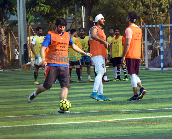 ranbir kapoor abhishek bachchan and others snapped during a football match 3 4