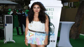 Rhea Chakraborty snapped at 50th Starbucks launch at Bandra