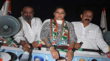 Sanjay Dutt, Priya Dutt and Baba Siddiqui snapped at Congress rally in Santacruz