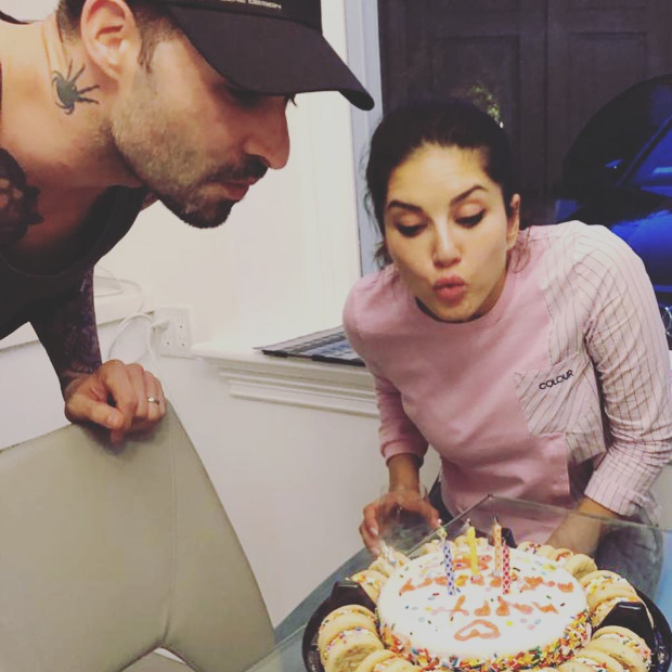 Sunny Leone and Daniel Weber receive a special surprise from their daughter Nisha on their wedding anniversary