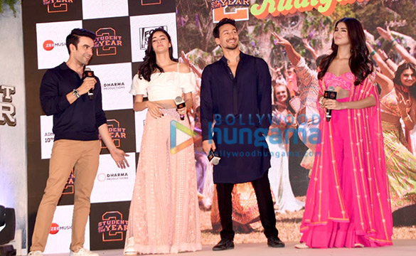 tiger shroff tara sutaria ananya pandey and punit malhotra grace the launch of the track mumbai dilli di kudiya from student of the year 2 1