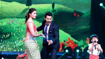 Varun Dhawan and Alia Bhatt snapped on the sets of Saregama Lil Champs