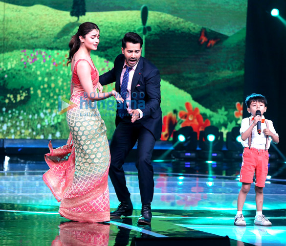 Varun Dhawan and Alia Bhatt snapped on the sets of Saregama Lil Champs Varun Dhawan and Alia Bhatt snapped on the sets of Saregama Lil Champs