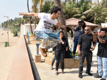 Varun Dhawan and Alia Bhatt snapped promoting their film Kalank