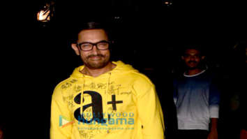 Aamir Khan and Sanya Malhotra snapped at Prithivi Theatre