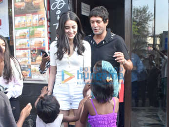 Ananya Panday and family snapped at Bastian in Bandra