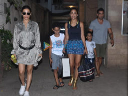 Malaika Arora and Amrita Arora snapped with their family