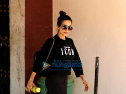 Malaika Arora and Sara Ali Khan snapped outside the gym