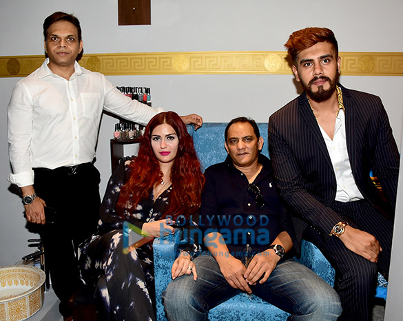 nora fatehi mohammad azharuddin ashish kapoor rekha chaudhari snapped at the launch of mizmar spa salon in bandra 2