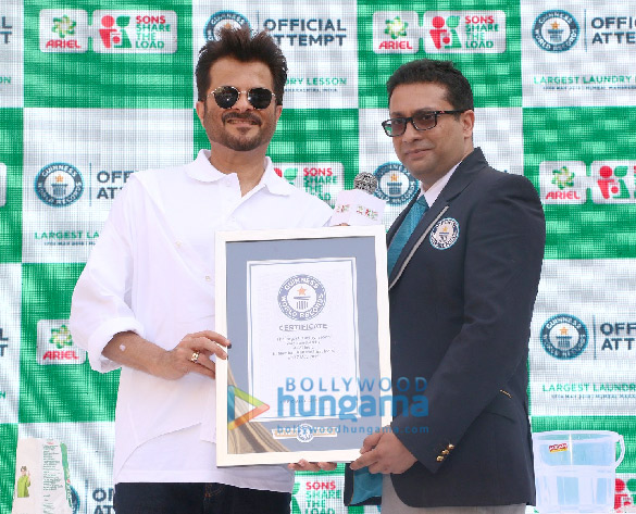 Photo: Anil Kapoor receives Guinness World Record certificate on behalf of Ariel India Photo: Anil Kapoor receives Guinness World Record certificate on behalf of Ariel India