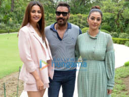 Photos: Ajay Devgn, Tabu and Rakul Preet Singh snapped promoting their film De De Pyaar De