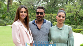 Photos: Ajay Devgn, Tabu and Rakul Preet Singh snapped promoting their film De De Pyaar De